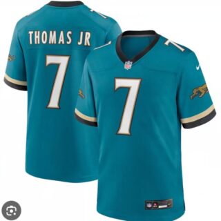 Men's Jacksonville Jaguars #7 Brian Thomas Jr Teal Color Jersey