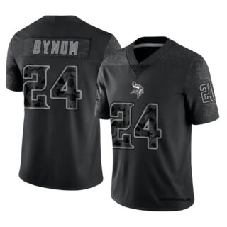 Men's Minnesota Vikings #24 Camryn Bynum Black Limited Reflective Jerseys