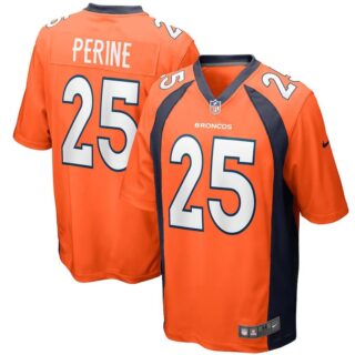 Men's Nike #25 Samaje Perine Orange Denver Broncos Game Player Jersey