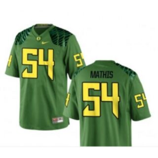 Men's Oregon Ducks #54 Dru Mathis Limited Alumni Player Green Jersey