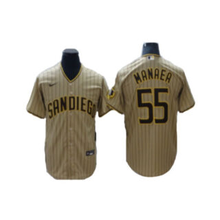 Men's San Diego Padres #55 Sean Manaea Tan Brown Cool Base Stitched Jersey