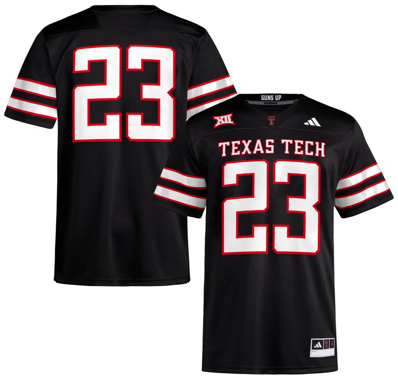 Custom NCAA Men's #23 Black Texas Tech Red Raiders Alternate Premier Football Jersey