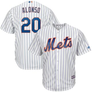 Mets 20 Pete Alonso White Cool Base Jersey
