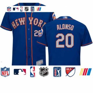 Mets #20 Pete Alonso Blue(Grey NO.) Flexbase Authentic Collection Stitched Baseball Jersey