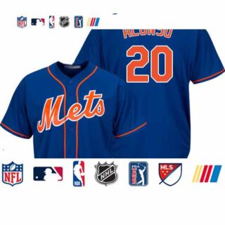 Mets #20 Pete Alonso Blue New Cool Base Stitched Baseball Jersey