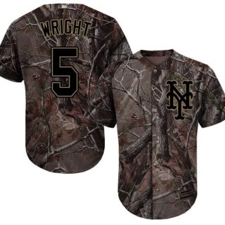 Mets #5 David Wright Camo Realtree Collection Cool Base Stitched Youth Baseball Jersey