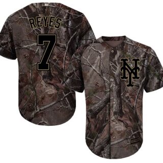 Mets #7 Jose Reyes Camo Realtree Collection Cool Base Stitched Youth Baseball Jersey
