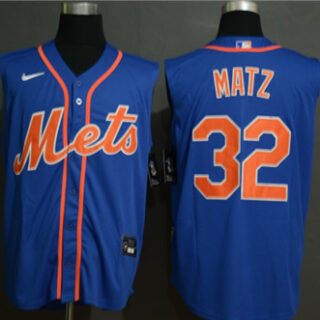 Mets 32 Steven Matz Royal Nike Cool Base Sleeveless Jersey