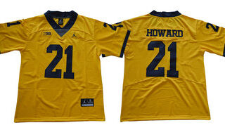 Michigan Wolverines 21 Desmond Howard Gold College Football Jersey