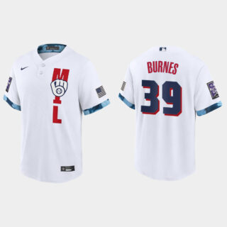 Milwaukee Brewers #39 Corbin Burnes 2021 Mlb All Star Game Fan's Version White Jersey