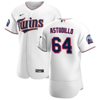 Minnesota Twins #64 Willians Astudillo Men's Nike White Home 2020 60th Season Authentic Team MLB Jersey