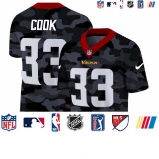 Minnesota Vikings #33 Dalvin Cook Men's Nike 2020 Black CAMO Vapor Untouchable Limited Stitched NFL Jersey