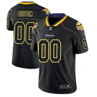 Minnesota Vikings Custom 2018 Lights Out Color Rush Limited Black Jersey