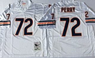 Mitchell&Ness Bears #72 William Perry White Small No. Throwback Stitched NFL Jersey