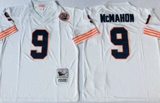 Mitchell&Ness Bears #9 Robbie Gould white Throwback Men's Stitched NFL Jersey