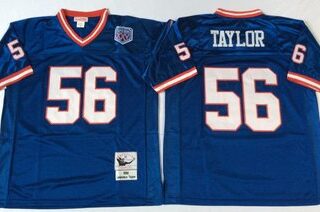 Mitchell&Ness giants #56 Lawrence Taylor blue Throwback Stitched NFL Jerseys