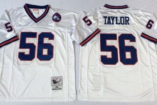 Mitchell&Ness giants #56 Lawrence Taylor white Throwback Stitched NFL Jerseys