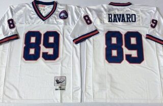 Mitchell&Ness giants #89 Mark Bavaro white Throwback Stitched NFL Jerseys