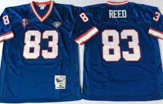 Mitchell And Ness Bills #83 andre reed BLUE Throwback Stitched NFL Jersey