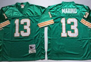 Mitchell And Ness Dolphins #13 dan marino green Throwback Stitched NFL Jersey