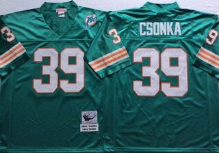 Mitchell And Ness Dolphins #39 Larry Csonka green Throwback Stitched NFL Jersey