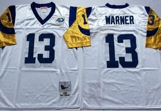 Mitchell And Ness Rams #13 kurt warner white Throwback Stitched NFL Jersey
