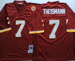 Mitchell And Ness Redskins #7 joe theismann Red Throwback Stitched NFL Jersey