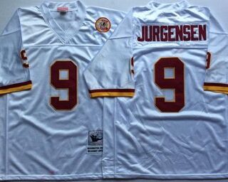 Mitchell And Ness Redskins #9 sonny jurgensen white Throwback Stitched NFL Jersey