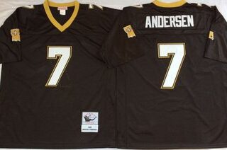 Mitchell And Ness Saints #7 ANDERSAN Black Throwback Stitched NFL Jersey