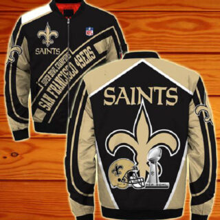 NFL New Orleans Saints Sublimated Fashion 3D Fullzip Jacket