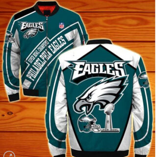 NFL Philadelphia Eagles Sublimated Fashion 3D Fullzip Jacket-3