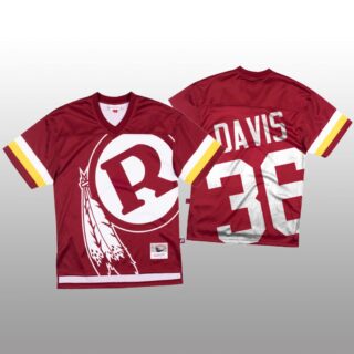 NFL Washington Redskins #36 Sean Davis Red Men's Mitchell & Nell Big Face Fashion Limited NFL Jersey