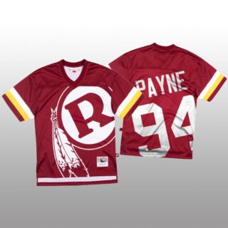 NFL Washington Redskins #94 Daron Payne Red Men's Mitchell & Nell Big Face Fashion Limited NFL Jersey