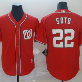 Nationals 22 Juan Soto Red Cool Base Jersey