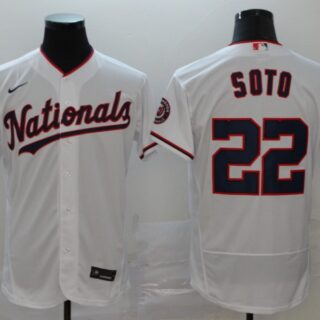 Nationals 22 Juan Soto White Nike 2020 Flexbase Jersey