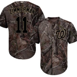 Nationals #11 Ryan Zimmerman Camo Realtree Collection Cool Base Stitched Baseball Jersey