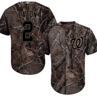 Nationals #2 Adam Eaton Camo Realtree Collection Cool Base Stitched Youth Baseball Jersey