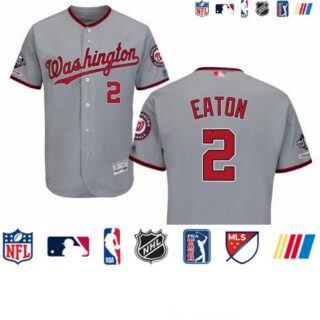 Nationals #2 Adam Eaton Grey Flexbase Authentic Collection 2019 World Series Champions Stitched Baseball Jersey