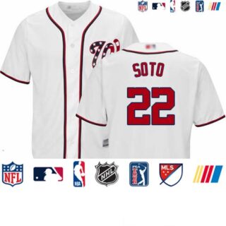 Nationals #22 Juan Soto White New Cool Base Stitched Baseball Jersey