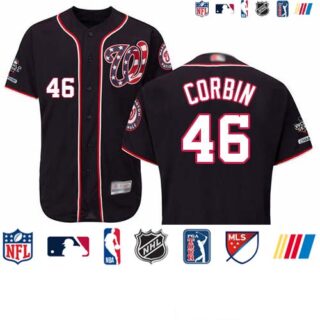 Nationals #46 Patrick Corbin Navy Blue Flexbase Authentic Collection 2019 World Series Champions Stitched Baseball Jersey