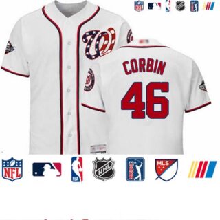 Nationals #46 Patrick Corbin White Flexbase Authentic Collection 2019 World Series Bound Stitched Baseball Jersey