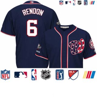 Nationals #6 Anthony Rendon Navy Blue New Cool Base 2019 World Series Champions Stitched Baseball Jersey