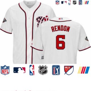 Nationals #6 Anthony Rendon White Cool Base 2019 World Series Bound Stitched Youth Baseball Jersey