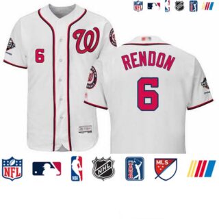 Nationals #6 Anthony Rendon White Flexbase Authentic Collection 2019 World Series Champions Stitched Baseball Jersey