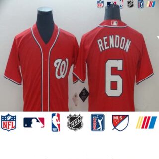 Nationals 6 Anthony Rendon Red Cool Base Jersey