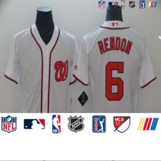 Nationals 6 Anthony Rendon White Cool Base Jersey