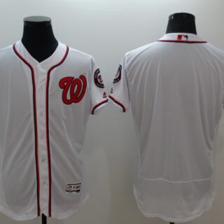 Nationals Blank White Flexbase Jersey