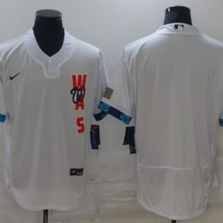Nationals Blank White Nike 2021 MLB All-Star Flexbase Jersey