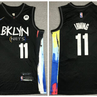 Nets 11 Kyrie Irving Black 2021 City Edition Nike Swingman Jersey