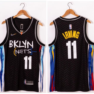Nets 11 Kyrie Irving Black 2021 Nike Swingman Jersey